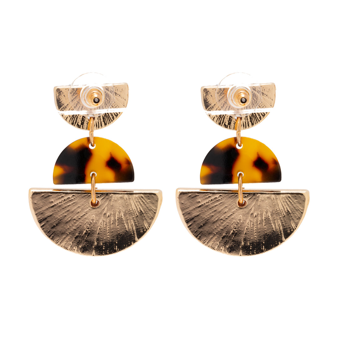 Half Moon Animal  Prints Earring