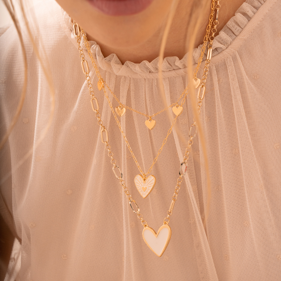 White Love Multi Necklace Set